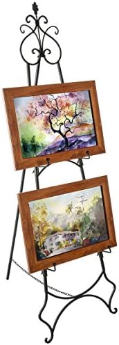 Displays2go Floor Easel with Dual Hooks 65 Inch