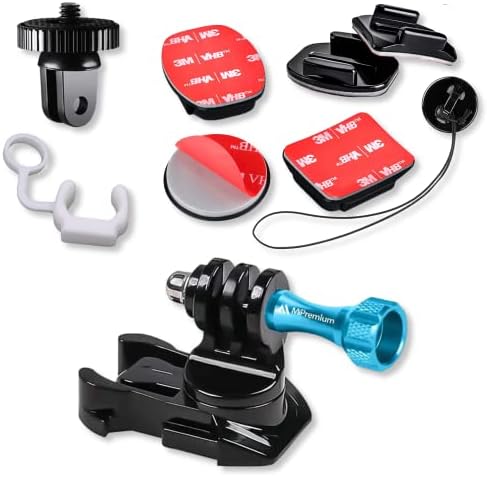 MiPremium Helmet and Surfboard Mount Adapter with Adhesive Pads and Aluminum Screw