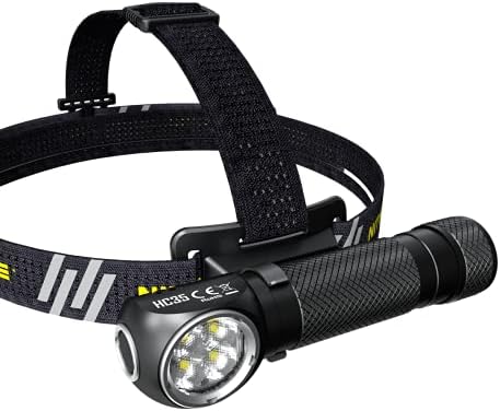 Nitecore HC35 Rechargeable Headlamp with USB Charger and Adapters