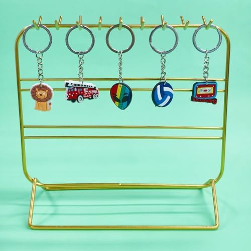Gibleitz 30 50 100 200pcs Mixed Keychains Classroom Rewards Keyrings