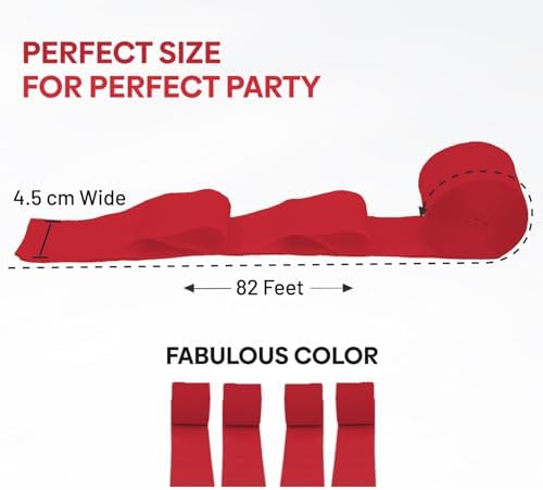 Captain Decor 4 Red Streamers 382 FT Pack