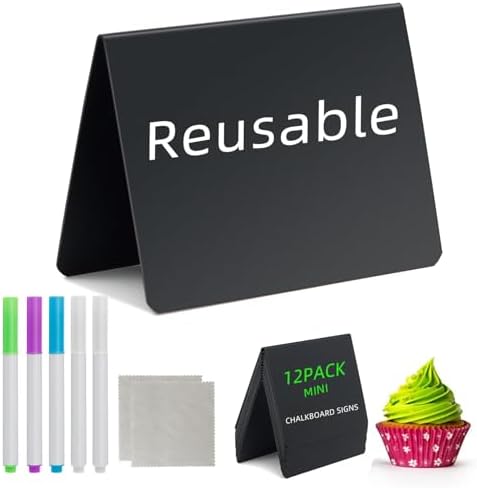 4x3 Inch Reusable Chalkboard Signs for Party Buffet Food Display