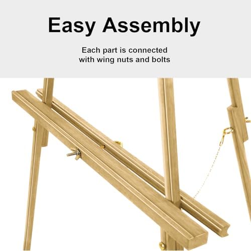 Falling in Art 65 Inch A-Frame Easel Stand with Adjustable Canvas Holder