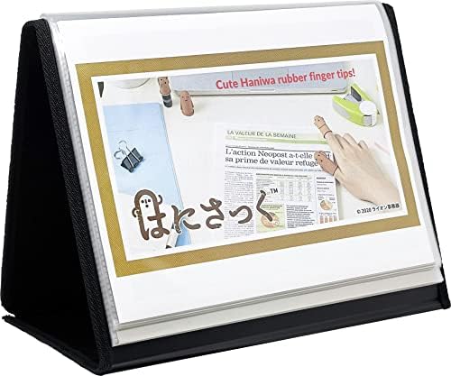 Lion Flip-N-Tell Display Book with Easel Letter 20 Pockets Horizontal