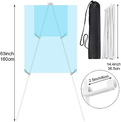 CertBuy 2 Pack White Easels for Signs and Display