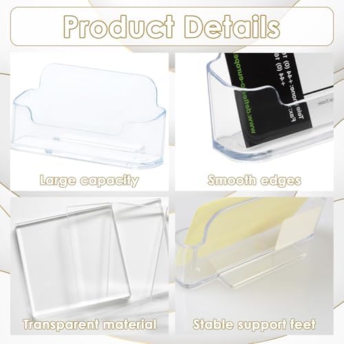 60 Pack Acrylic Business Card Holder for Desk