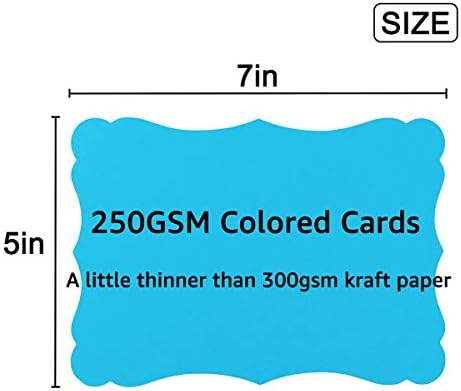 50 Pack Blank Kraft Cards 5x7 Inches for DIY Greeting Cards