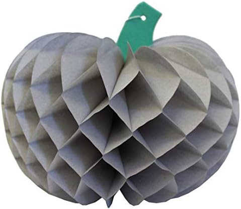 10 Inch Gray Tissue Paper Pumpkin Decoration
