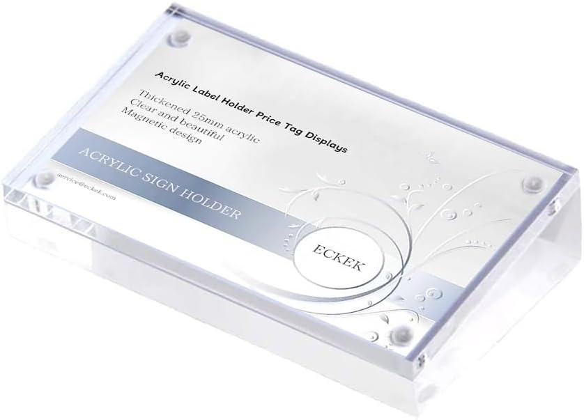 Acrylic Label Holder for Store Signs and Displays