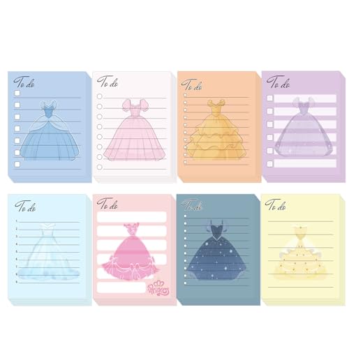 Princess Theme Daily Checklist Notebooks 8 Pack