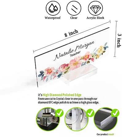 Customizable Acrylic Desk Name Plate - Funny and Elegant
