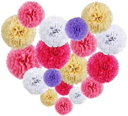 20 Pcs Tissue Paper Pom Poms 79 Party Decor Balls