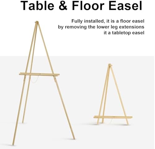 Falling in Art 65 Inch A-Frame Easel Stand with Adjustable Canvas Holder