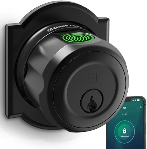 GeekTale Smart Deadbolt Door Lock with Biometric Fingerprint and App Control