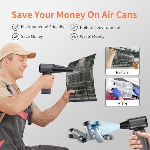 Synric Cordless Air Duster with Stepless Speed Control