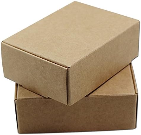 FERENLI 20Pcs Brown Kraft Paper Boxes for Crafts and Gifts