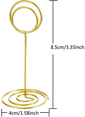 TecUnite 335 Inch Gold Table Number Holder 24 Pieces