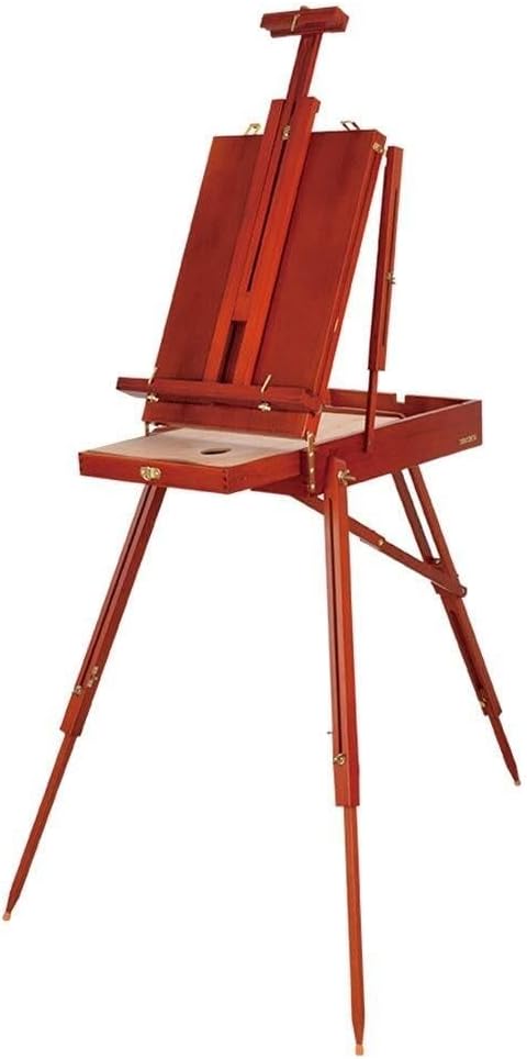 Portable Wooden Art Easel with Adjustable Height and Angle