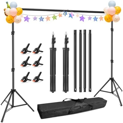 Hemmotop Photo Backdrop Stand 10x7ft Adjustable Stand for Photography
