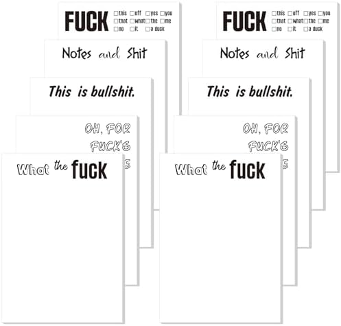 10 Pcs Funny Sticky Notes for Adults 4x6 Inches