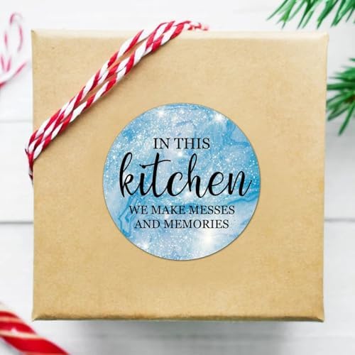 3 Inch Round Label Stickers 100pcs Kitchen Messes Memories Quotes Decals