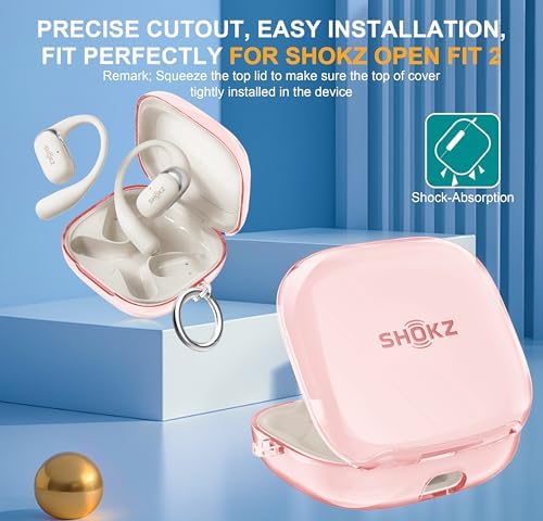 Aircawin Clear TPU Case for SHOKZ OpenFit 2 2025