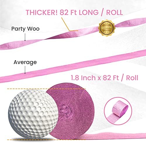 PartyWoo Crepe Paper Streamers 6 Rolls 492 Feet Pack