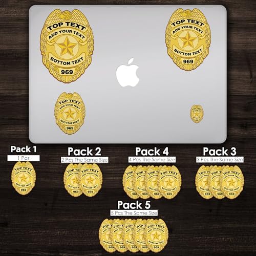 Custom Police Badge Sticker for Water Bottle Phone Case Laptop