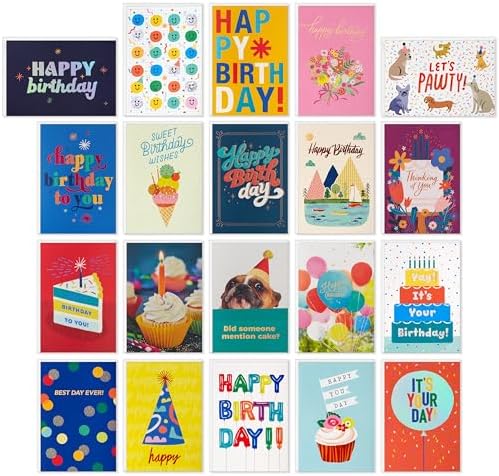 Hallmark Assorted Birthday Cards 20 Pack
