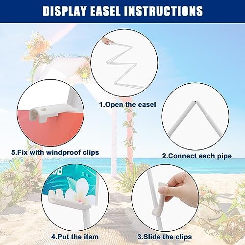 63 Portable Metal Easel Stand - White