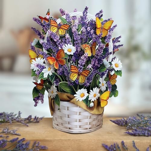 Freshcut Paper Pop Up Cards Lavender Butterflies