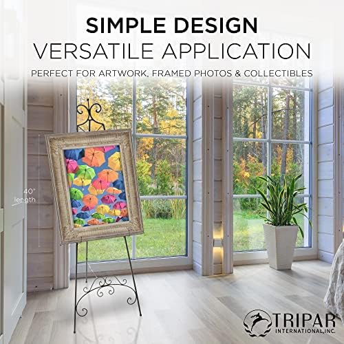 Tripar 65 Inch Metal Black Easel for Art and Display