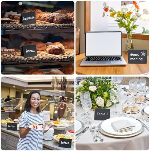 4x3 Inch Reusable Chalkboard Signs for Party Buffet Food Display