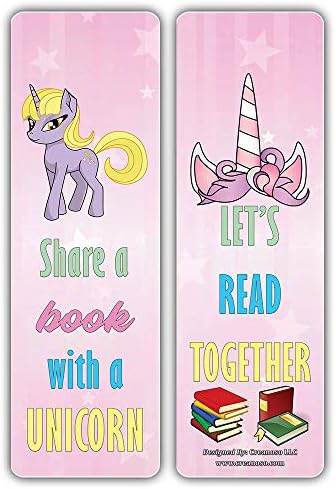 Creanoso Cool and Amazing Unicorn Bookmarks 30-Pack