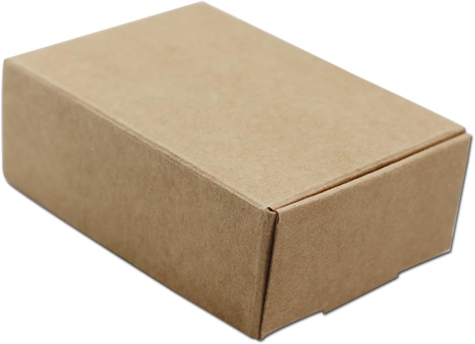 FERENLI 20Pcs Brown Kraft Paper Boxes for Crafts and Gifts