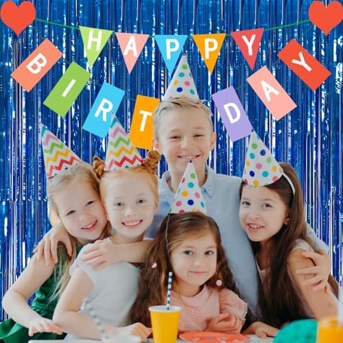 Ocean Party Blue Decor Curtain Set for Photo Booths