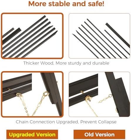 VISWIN 63 Inch Wooden Easel Stand for Display and Painting - Black