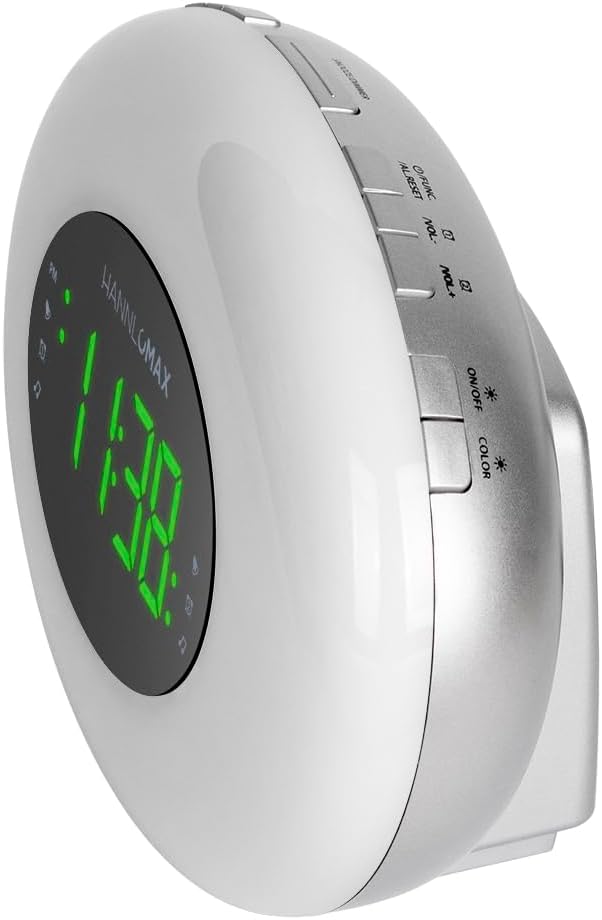 HANNLOMAX HX-162CR Clock Radio with RGB Light and Dual Alarm