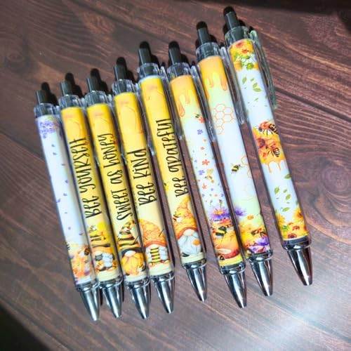 8PCS Bee Themed Ballpoint Pens Set