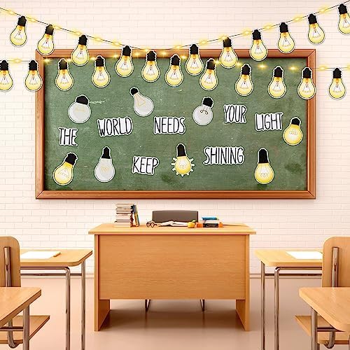 Karenhi 108 Pcs Light Bulb Bulletin Board Decor Set