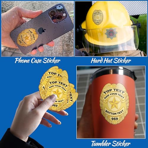 Custom Police Badge Sticker for Water Bottle Phone Case Laptop
