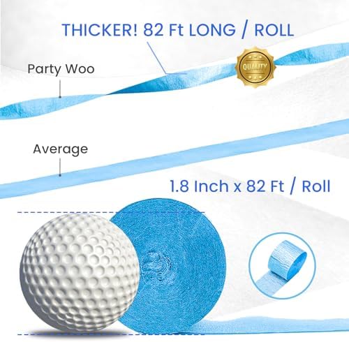 PartyWoo Crepe Paper Streamers 10 Rolls Pack