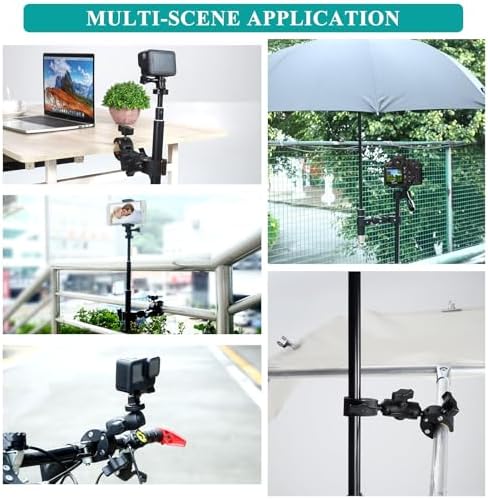 Super Double Clamp Camera Mount with Rotatable Adapter