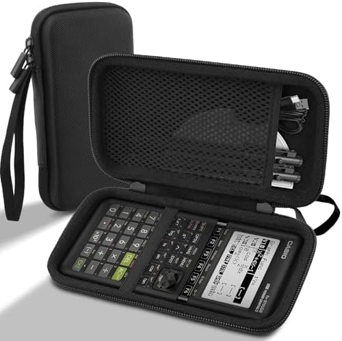 co2CREA Hard Case for Casio fx-9750GIII Graphing Calculators - Black