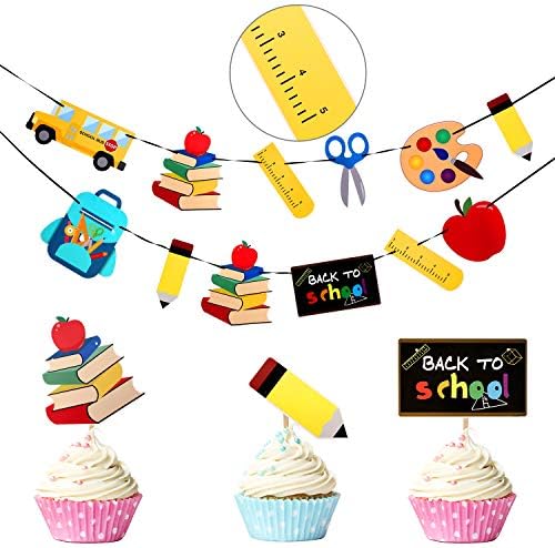 45 pcs Back to School Banners Classroom Decor Set