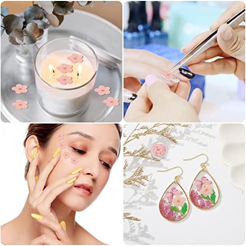 DREMISI 50Pcs Pink Forget Me Not Dried Flowers for Resin Jewelry