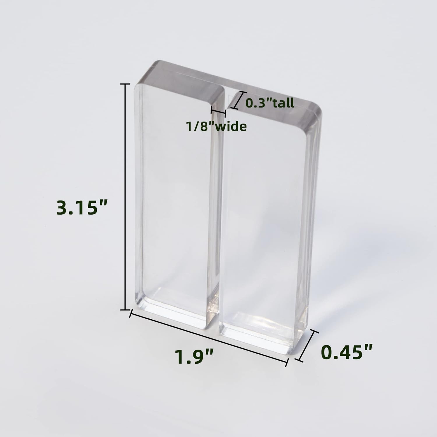 20PCS Clear Acrylic Sign Holders 3 Table Number Stands
