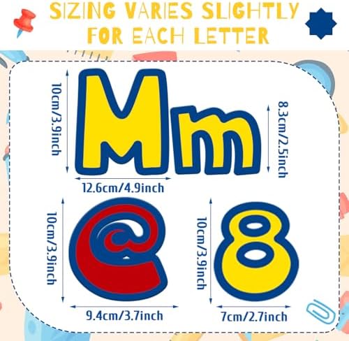 Ireer 216 Pcs Cartoon Bulletin Board Letters Set