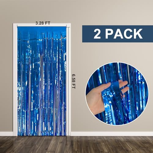 Ocean Party Blue Decor Curtain Set for Photo Booths