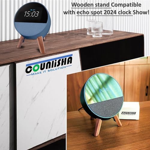 Real Wood Stand for Echo Spot 2024 Smart Clock